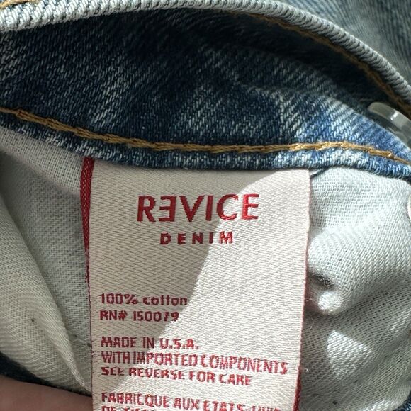 Revice Denim Jeans 90’s Baby Crossover Waist Women's 27 Medium Wash Distressed - Picture 4 of 9